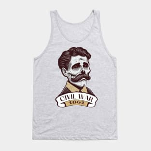 Admiral Skully Portrait Civil War 1861 Tank Top